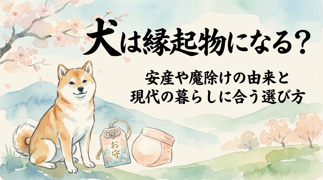 犬は縁起物になる？安産や魔除けの由来と現代の暮らしに合う選び方