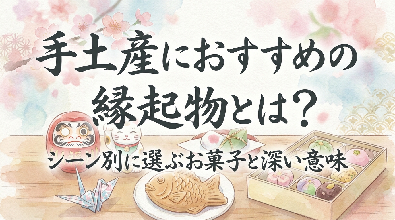 手土産におすすめの縁起物とは？シーン別に選ぶお菓子と深い意味