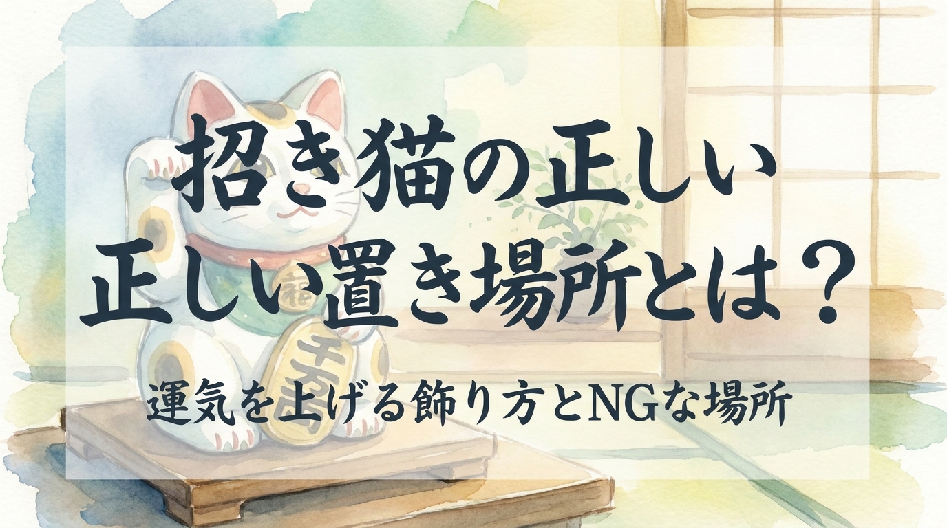 招き猫の正しい置き場所とは？運気を上げる飾り方とNGな場所