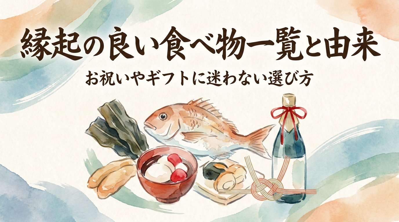 縁起の良い食べ物一覧と由来。お祝いやギフトに迷わない選び方