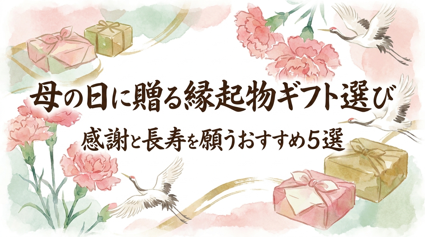 母の日に贈る縁起物ギフト選び。感謝と長寿を願うおすすめ5選