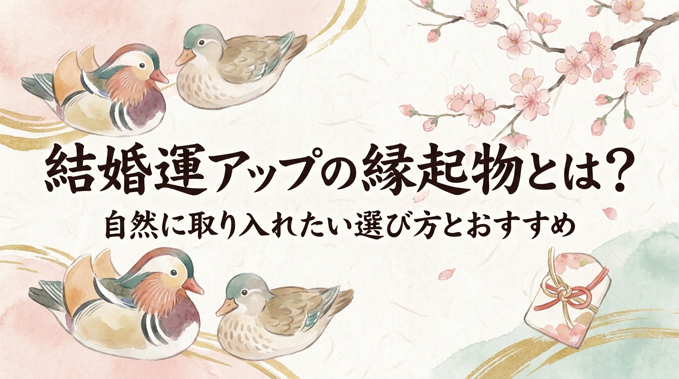 結婚運アップの縁起物とは?自然に取り入れたい選び方とおすすめ