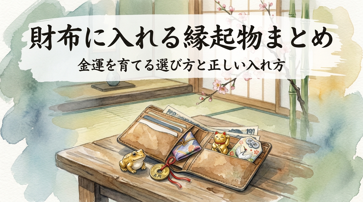 財布に入れる縁起物まとめ｜金運を育てる選び方と正しい入れ方