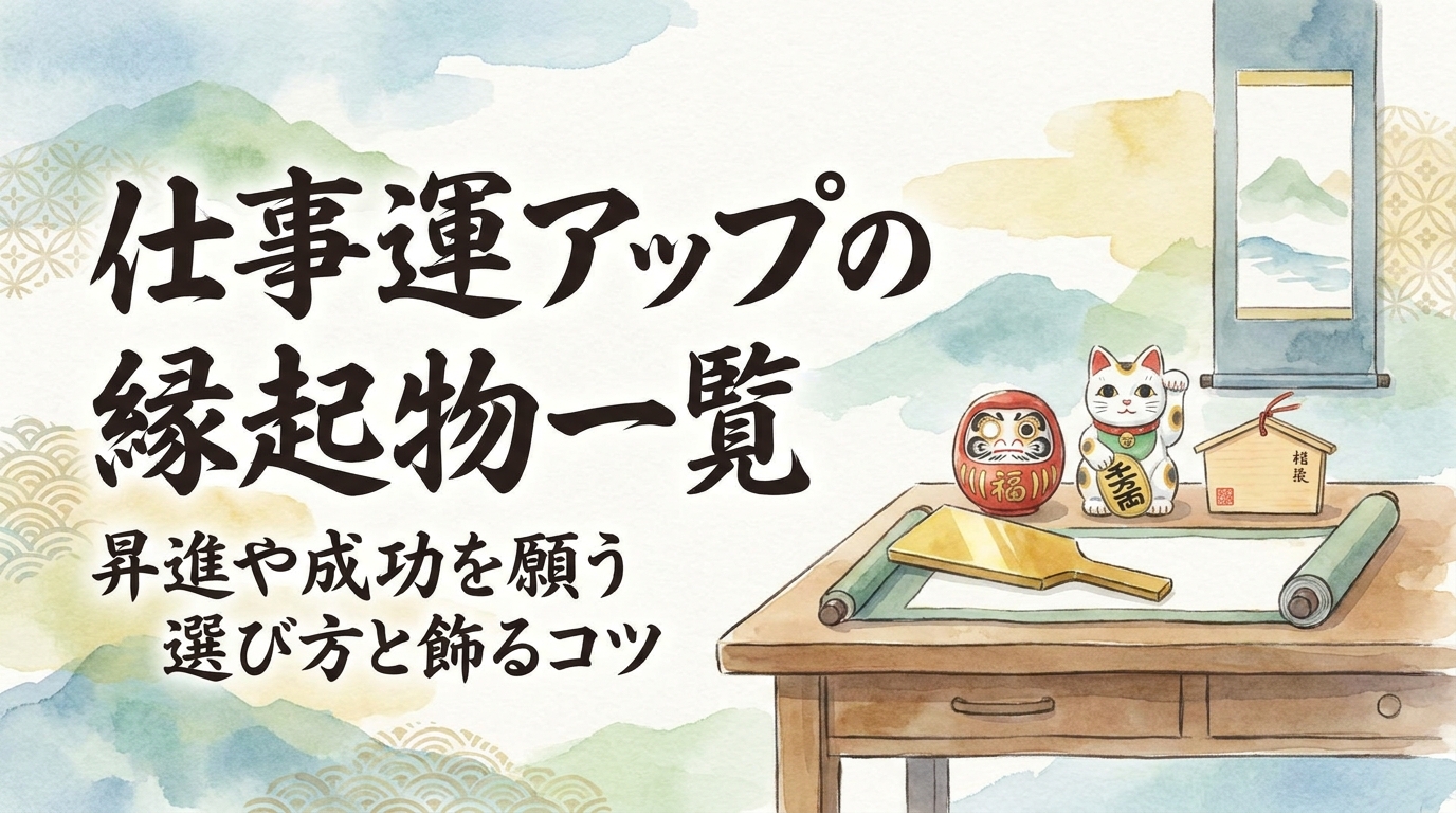 仕事運アップの縁起物一覧｜昇進や成功を願う選び方と飾るコツ