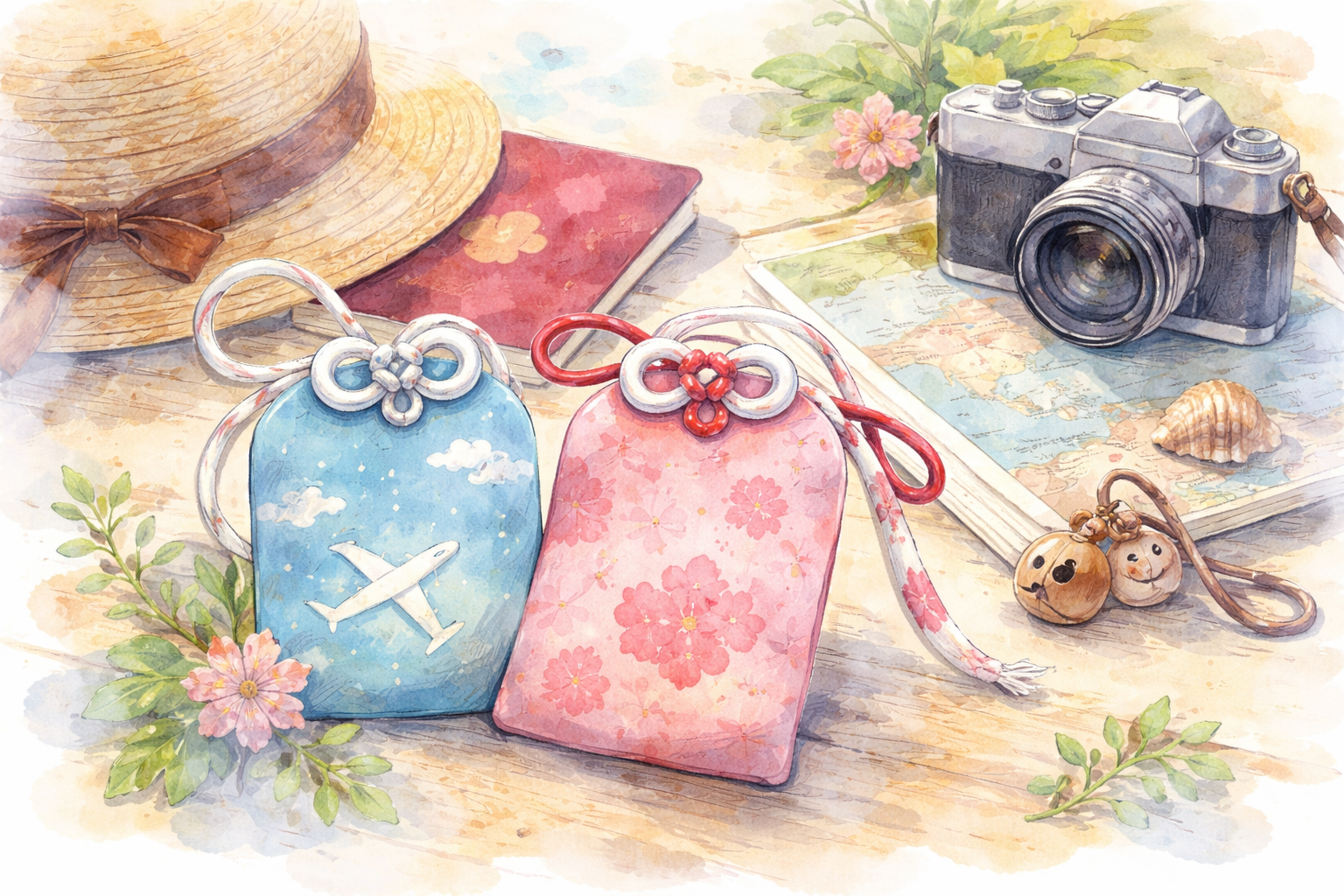旅の無事を願うお守りが旅行安全の縁起物です