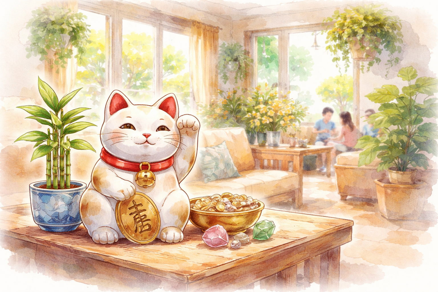 招き猫の正しい置き場所とは？明るく人が集まる空間が基本