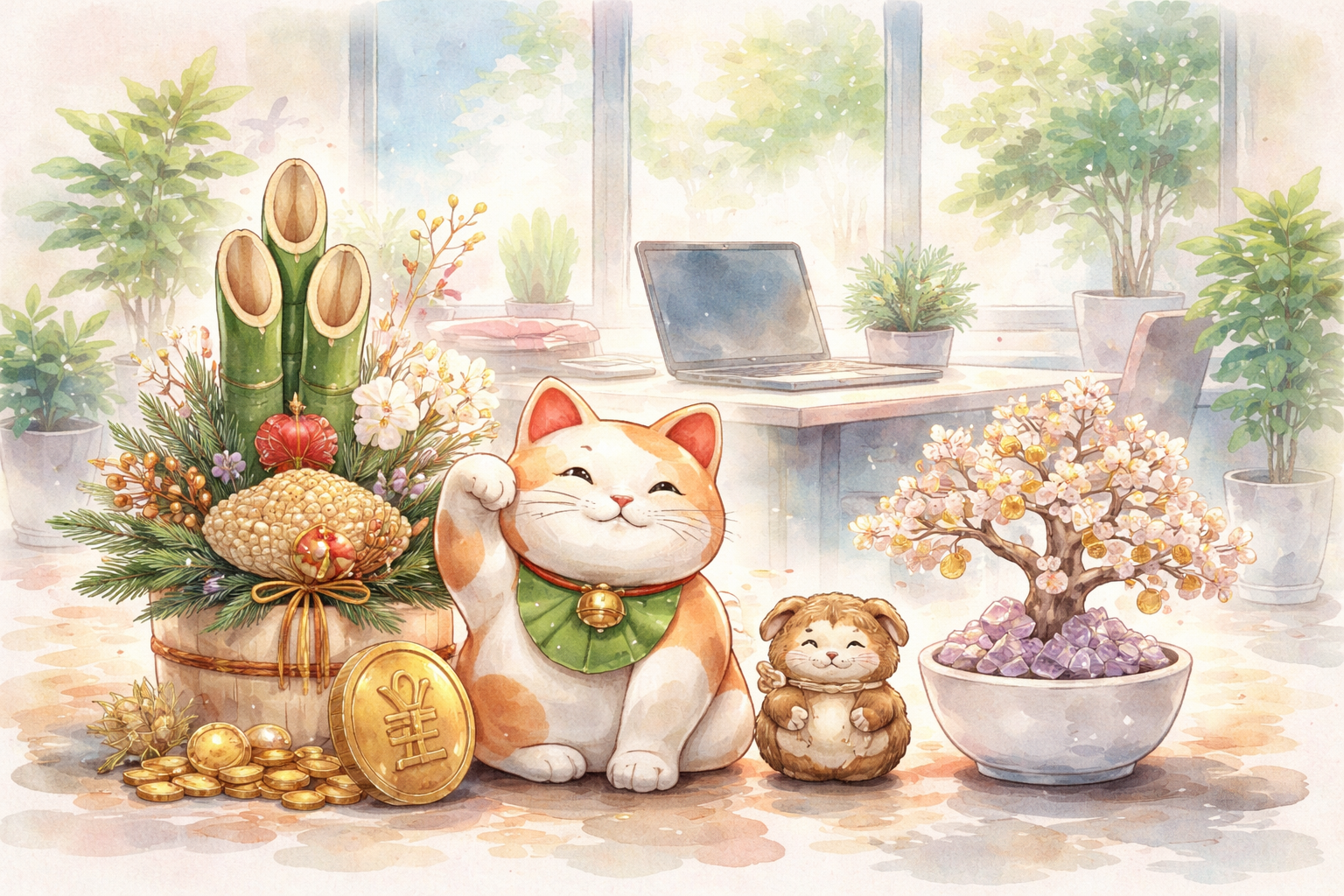 時代とともに変化するオフィス向け縁起物の形